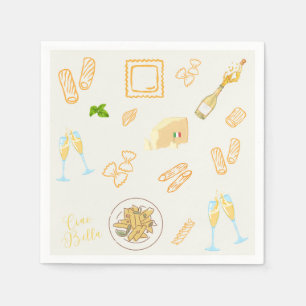 Servilleta De Papel Cumpleaños de Prosecco y Pasta
