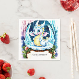 Servilleta De Papel Cumpleaños de Radiant Happy Dragon