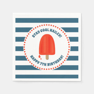 Servilleta De Papel Cumpleaños de Red Popsicle