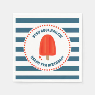 Servilleta De Papel Cumpleaños de Red Popsicle