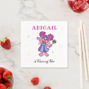 Servilleta De Papel Cumpleaños de Sesame Street Abby Cadabby Sparkles
