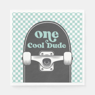 Servilleta De Papel Cumpleaños de Skateboard One Cool Dude