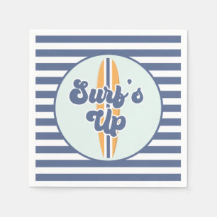 Servilleta De Papel Cumpleaños de Surf's Up Surfboard Beach