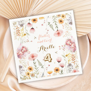 Servilleta De Papel Cumpleaños de té en el jardín floral de Hada Paste