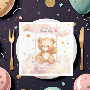 Servilleta De Papel Cumpleaños de Teddy Bear Adorable - Pascua Persona
