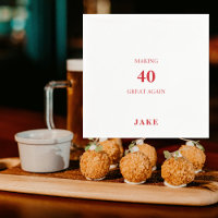 Cumpleaños de texto rojo haciendo que 40 sea genia