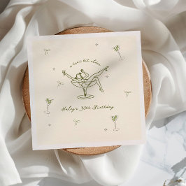 Servilleta De Papel Cumpleaños de Tini Bit Older Quirky con mano