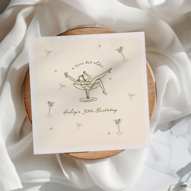 Servilleta De Papel Cumpleaños de Tini Bit Older Quirky con mano (Subido por el creador)