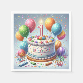 Servilleta De Papel cumpleaños de un año