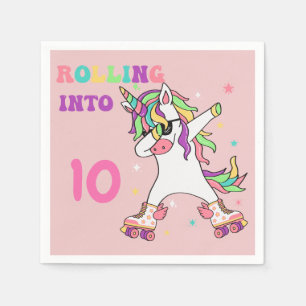 Servilleta De Papel Cumpleaños de Unicorn Dabbing Roller