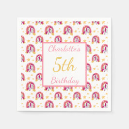 Servilleta De Papel Cumpleaños de Unicornio encantado
