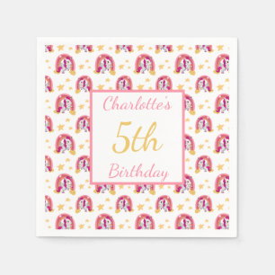 Servilleta De Papel Cumpleaños de Unicornio encantado