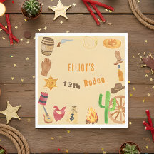 cumpleaños de vaquero del rodeo occidental