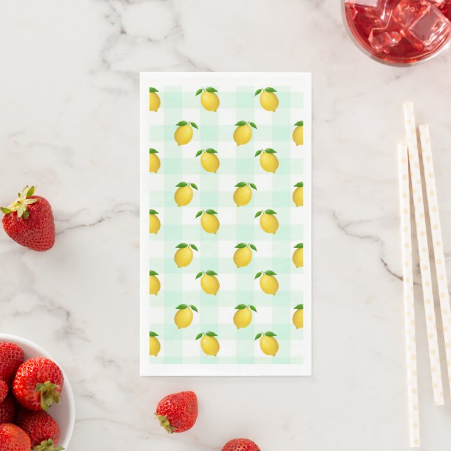 Servilleta De Papel Cumpleaños de verano con limón cítrico (In situ)