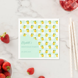 Servilleta De Papel Cumpleaños de verano con limón cítrico