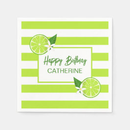 Servilleta De Papel Cumpleaños de verano del Citrus Lime Botánico