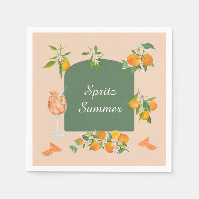Servilleta De Papel Cumpleaños de verano Spritz (Anverso)