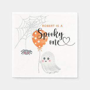 Servilleta De Papel Cumpleaños de Watercolor Spooky One 1er