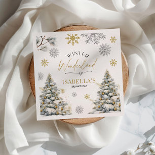 Servilleta De Papel Cumpleaños de Winter Wonderland