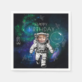 Servilleta De Papel Cumpleaños del astronauta