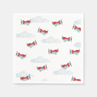 Servilleta De Papel Cumpleaños del avión Time Flies