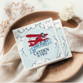 Servilleta De Papel Cumpleaños del avión Time Flies