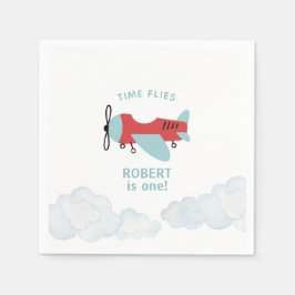 Servilleta De Papel Cumpleaños del avión Time Flies
