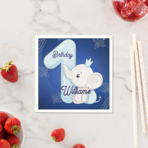 Servilleta De Papel Cumpleaños del bebé elefante adorable