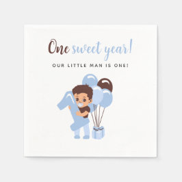 Servilleta De Papel Cumpleaños del bebé niño globo azul lindo
