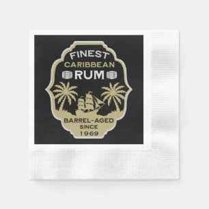 Servilleta De Papel Cumpleaños Del Beber De Rum Sobre La Colina