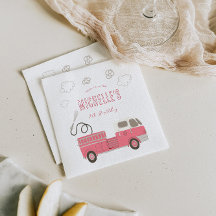 Cumpleaños del camión de bomberos rosado