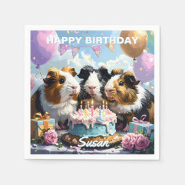 Servilleta De Papel Cumpleaños del Cerdo de Guinea