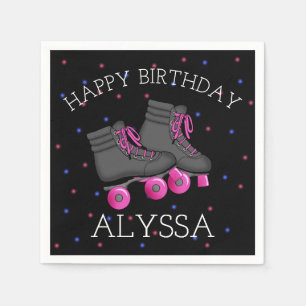 Servilleta De Papel Cumpleaños del chica Roller Skate
