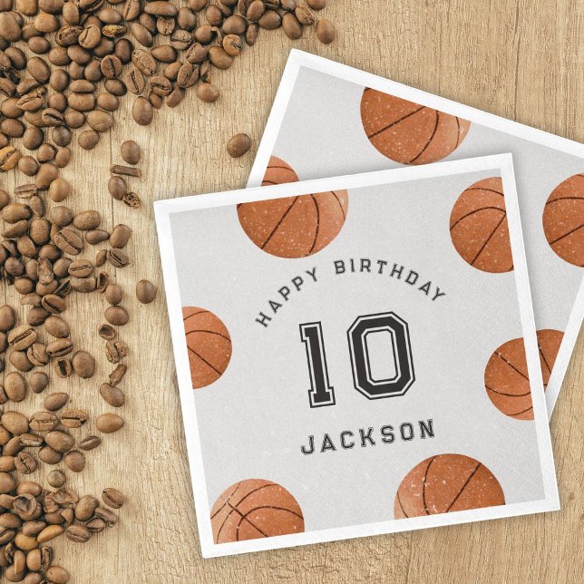 Servilleta De Papel Cumpleaños del chico de baloncesto con el tema del (Subido por el creador)