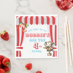Servilleta De Papel Cumpleaños del Circo Grande Superior