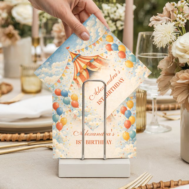 Servilleta De Papel Cumpleaños del Circo Ven Todos (Subido por el creador)