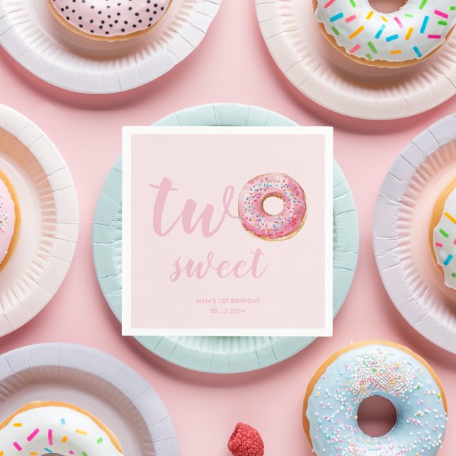 Servilleta De Papel Cumpleaños del donut rosado (Subido por el creador)