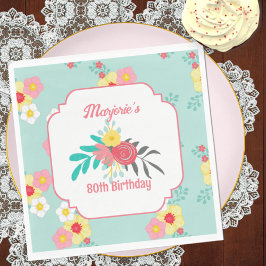 Servilleta De Papel Cumpleaños del Fiesta del té