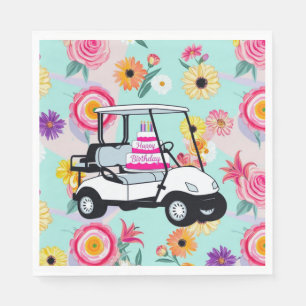 Servilleta De Papel Cumpleaños del Golf Tema del golf Carro de golf pa