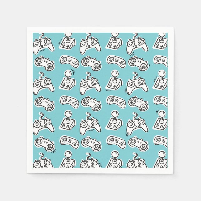 Servilleta De Papel Cumpleaños del juego de video (Anverso)