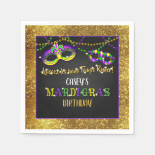 Servilleta De Papel Cumpleaños del Mardi Gras