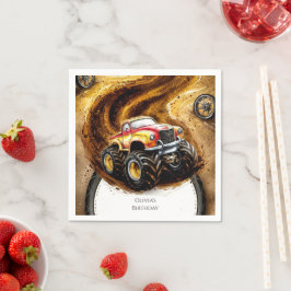 Servilleta De Papel Cumpleaños del Monstruo Cute Track