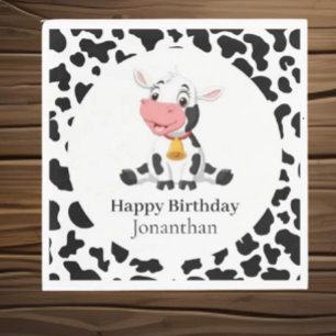 Servilleta De Papel Cumpleaños del niño de vaca