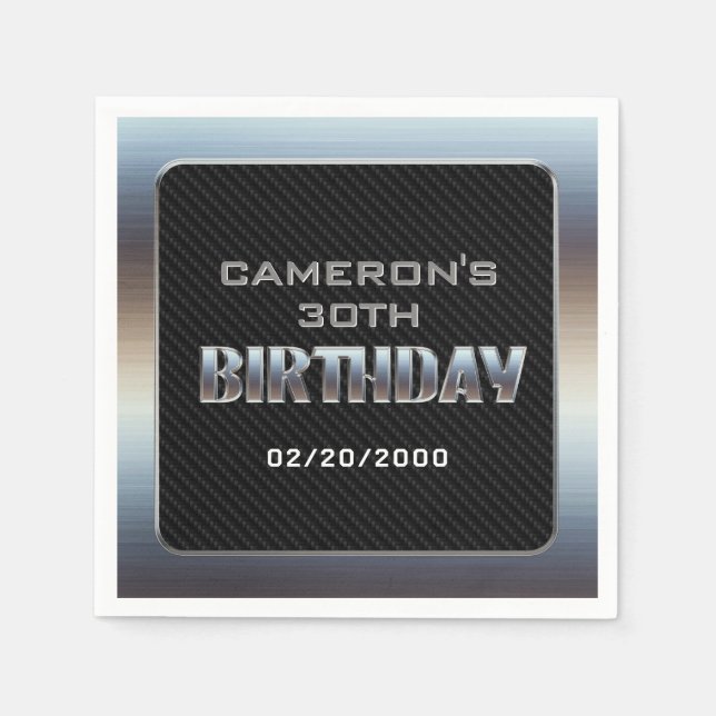 Servilleta De Papel Cumpleaños del niño masculino (Anverso)