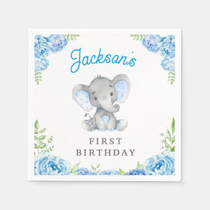 Servilleta De Papel Cumpleaños del pequeño cacahuete niño elefante 1er