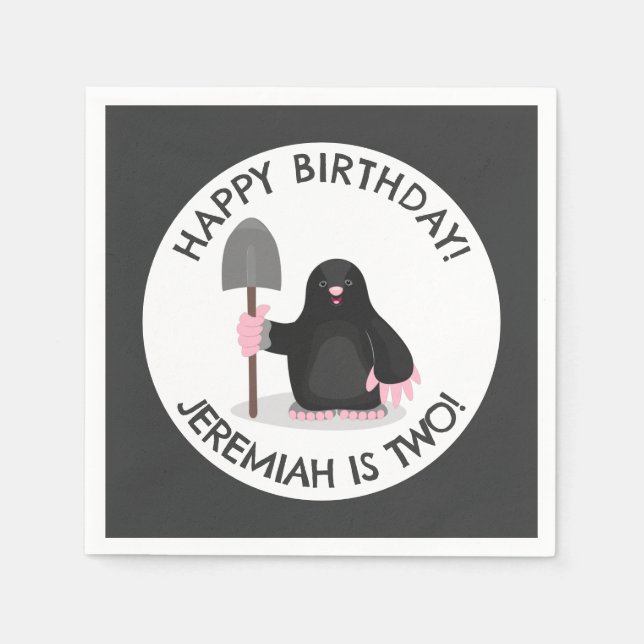 Servilleta De Papel Cumpleaños del personalizado personalizado del chi (Anverso)
