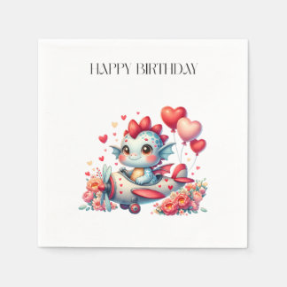 Servilleta De Papel Cumpleaños del piloto de dragón