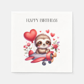 Servilleta De Papel Cumpleaños del piloto perezoso