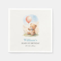 Cumpleaños del primer niño Beary Lindo globo de os