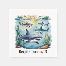 Cumpleaños Del Tiburón Bajo El Mar